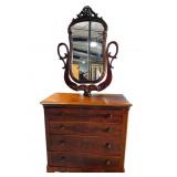 19TH CENT. WALNUT CARVED WISHBONE DRESSER