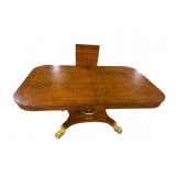 BURLED MARQUETRY INLAID ITALIAN DINING ROOM TABLE