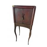 2 DOOR CABINET ON METAL LEGS