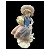 LLADRO SWEET SCENT GIRL WITH BASKET FIGURINE