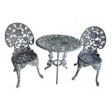 3 PC CAST ALUMINUM OUTDOOR BISTRO SET