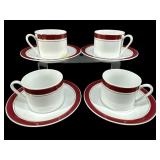 8 PC LOT OF CROWN PORCELAIN CUPS & SAUCERS