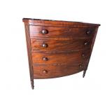 AMERICAN 18TH CENTURY SHERATON BOWFRONT CHEST