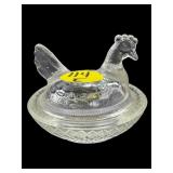 MINI CLEAR HEN ON NEST