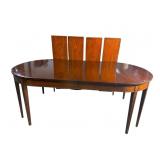 KINDEL MAHOGANY INLAID FEDERAL DINING ROOM TABLE