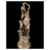 AUGUSTE MOREAU (1834-1917) LARGE BRONZE WOMAN