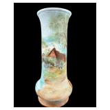 ANTIQUE GEBRUDER HEUBACH TAPESTRY PORCELAIN RIVER