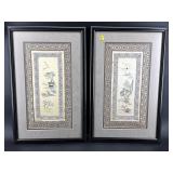 2 ORIENTAL NEEDLEWORKS ON SILK