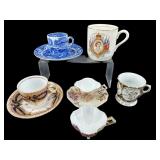 9 PC LOT OF TEACUPS AND SAUCERS