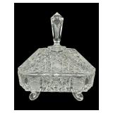 QUALITY CUT CRYSTAL HONEY BOX WITH LID