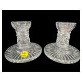 PR OF WATERFORD CRYSTAL SINGLE LIGHT CANDLESTICKS