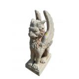 LARGE CONCRETE WINGED LION GRIFFIN STATUE