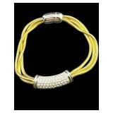 DESIGNER EMMA SKYE RHINESTONE GOLDTONE BRACELET;