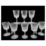 SET OF 8 WATERFORD CRYSTAL LISMORE PORT WINE STEMS