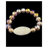 DESIGNER JOAN BOYCE RHINESTONE AND BEADED