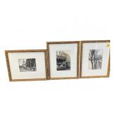 3 PC LOT BLACK AND WHITE SCENIC PHOTOGRAPHS IN