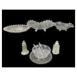 9 PC LOT OF CANDLEWICK FOSTORIA AND HEISEY