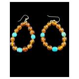 DESIGNER JAY KING STERLING AMBER TURQUOISE