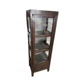 TEAK 1 DOOR GLASS CURIO