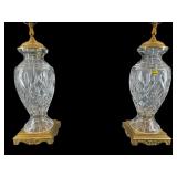 2 LARGE WATERFORD CRYSTAL INNISFREE TABLE LAMPS