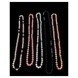 LOT OF 5 GEMSTONE NECKLACES