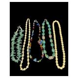 LOT OF 5 GEMSTONE NECKLACES