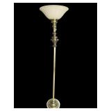 LARGE BRASS TORCHIERE FLOOR LAMP