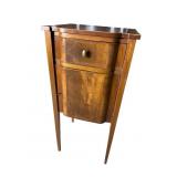 MAHOGANY INLAID 19TH CENT. TALL COMMODE