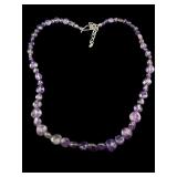 DESIGNER JAY KING STERLING AMETHYST NECKLACE;