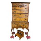 D.R.DIMES BENCHMARK TIGER MAPLE QUEEN ANNE