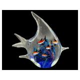 LARGE ART GLASS SEA LIFE FISH PAPERWEIGHT