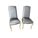2 HIGHBACK FAUX LEATHER CHAIRS