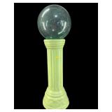 ANTIQUE ART NOUVEAU GREEN CERAMIC COLUMN PEDESTAL