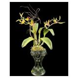 FAUX FLOWER ARRANGEMENT IN DECORATIVE URN