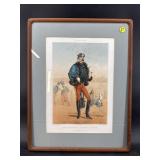 HAND COLORED FRENCH CAVALRY LITHOGRAPH