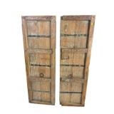 PR OF ANTIQUE ELMWOOD ORIENTAL DOORS