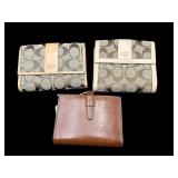 3 LADIES COACH WALLETS