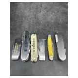 LOT OF 6 FOLDING POCKET KNIVES