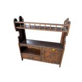 ANTIQUE FLEMISH DECORATED HANGING SHELF