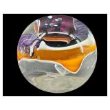 SIGNED SCHMIDT RHEA 1996 ART GLASS PAPER WEIGHT