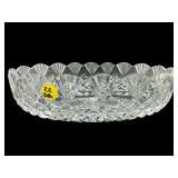 LARGE WATERFORD CRYSTAL OVAL CENTER BOWL