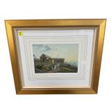 L HURLIMAN SWISS ALPS LANDSCAPE ENGRAVING