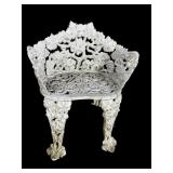 ORNATE CAST ALUMINUM GARDEN CHAIR