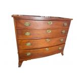 18TH CENT. CHERRY BOW FRONT CHEST