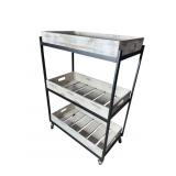 3 TRAY IRON RACK