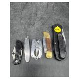 LOT OF 5 FOLDING POCKET KNIVES