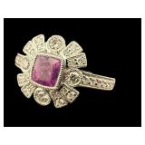 PLATINUM RARE PINK UNHEATED KASHMIR SAPPHIRE &