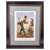 HAND COLORED FRENCH MILITARY LITHOGRAPH