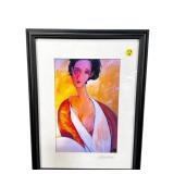 MODERN DESIGN SERIGRAPH OF WOMAN'S PORTRAIT