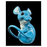 KITTY'S CRITTERS 'BITSY' BLUE BRONZE MOUSE FIGURE